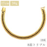 喜平 KIHEI K18 18金 17.8cm 30.3g 8面 トリプル イエローゴールド K18YG ブレスレット 造幣局検定マーク ショッピングローン対応していません
