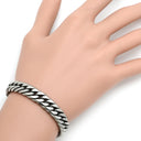 喜平 KIHEI PT850 21.5cm 69.8g 6面 ダブル Ｗ プラチナシルバー Pt850 ブレスレット 造幣局検定マーク ※ショッピングローン対応していません