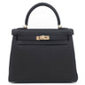 エルメス HERMES ケリー25 内縫い ブラック トゴ 2WAYバッグ シャンパンゴールド金具 新品 未使用 黒 ショルダー ハンドバッグ