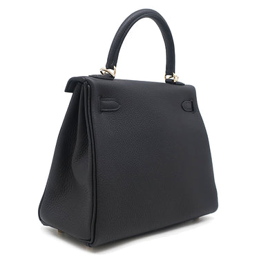 エルメス HERMES ケリー25 内縫い ブラック トゴ 2WAYバッグ シャンパンゴールド金具 新品 未使用 黒 ショルダー ハンドバッグ