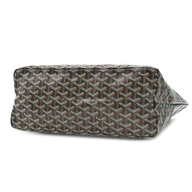 ゴヤール GOYARD サンルイPM AMALOUISPM01 ブラック PVCコーティングキャンバス ゴヤールディンキャンバス シュヴロッシュカーフスキン トートバッグ シルバー金具 SAC SAINT LOUIS PM ヘリンボーン 黒 リバーシブル