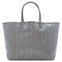 ゴヤール GOYARD サンルイ PM STLOUIPMLTY51CL51P グレー PVCコーティングキャンバス ゴヤールディンキャンバス シュヴロッシュカーフスキン トートバッグ シルバー金具 SAC SAINT LOUIS PM リバーシブル ヘリンボーン