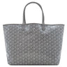 ゴヤール GOYARD サンルイ PM STLOUIPMLTY51CL51P グレー PVCコーティングキャンバス ゴヤールディンキャンバス シュヴロッシュカーフスキン トートバッグ シルバー金具 SAC SAINT LOUIS PM リバーシブル ヘリンボーン