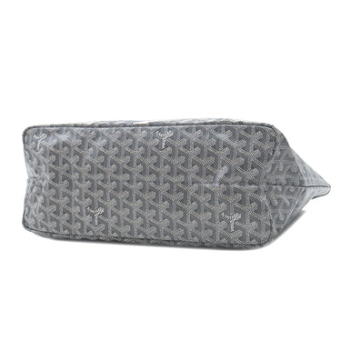 ゴヤール GOYARD サンルイ PM グレー PVCコーティングキャンバス ゴヤールディンキャンバス シュヴロッシュカーフスキン トートバッグ シルバー金具 SAC SAINT LOUIS PM リバーシブル ヘリンボーン フレンチブルドッグ
