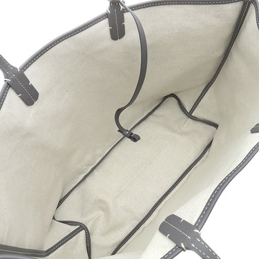 ゴヤール GOYARD サンルイ PM グレー PVCコーティングキャンバス ゴヤールディンキャンバス シュヴロッシュカーフスキン トートバッグ シルバー金具 SAC SAINT LOUIS PM リバーシブル ヘリンボーン フレンチブルドッグ