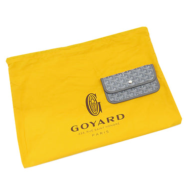 ゴヤール GOYARD サンルイ PM グレー PVCコーティングキャンバス ゴヤールディンキャンバス シュヴロッシュカーフスキン トートバッグ シルバー金具 SAC SAINT LOUIS PM リバーシブル ヘリンボーン フレンチブルドッグ