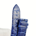 ブレゲ BREGUET 純正 クイーン オブ ネイプルズ用 ブルー クロコダイル 腕時計パーツ 新品同様 替え クロコ ベルト ストラップ 18mm ブルー 青