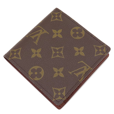 ルイヴィトン LOUIS VUITTON ポルト ビエ カルト クレディ モネ M61665 モノグラム モノグラムキャンバス 二つ折り財布 ゴールド金具 茶 コンパクトウォレット