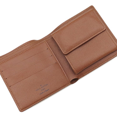 ルイヴィトン LOUIS VUITTON ポルト ビエ カルト クレディ モネ M61665 モノグラム モノグラムキャンバス 二つ折り財布 ゴールド金具 茶 コンパクトウォレット