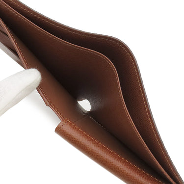 ルイヴィトン LOUIS VUITTON ポルト ビエ カルト クレディ モネ M61665 モノグラム モノグラムキャンバス 二つ折り財布 ゴールド金具 茶 コンパクトウォレット