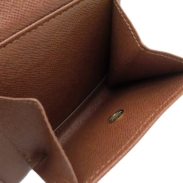 ルイヴィトン LOUIS VUITTON ポルト ビエ カルト クレディ モネ M61665 モノグラム モノグラムキャンバス 二つ折り財布 ゴールド金具 茶 コンパクトウォレット