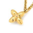ルイヴィトン LOUIS VUITTON LV フローラグラム M00981 ゴールド GP フェイクパール ネックレス ロゴ モノグラムフラワー LVイニシャル