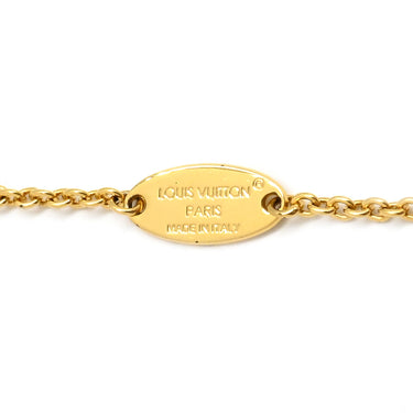 ルイヴィトン LOUIS VUITTON LV フローラグラム M00981 ゴールド GP フェイクパール ネックレス ロゴ モノグラムフラワー LVイニシャル