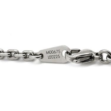 ルイヴィトン LOUIS VUITTON ペンダント モノグラム ボールド M00675 シルバーXゴールドXブラック メタル GP ネックレス シルバーチェーン