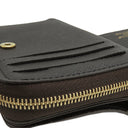 ルイヴィトン LOUIS VUITTON ポルトフォイユ ルー M81461 モノグラムリバース レザー モノグラムリバース 二つ折り財布 ゴールド金具 茶 コンパクト財布 ラウンドファスナー