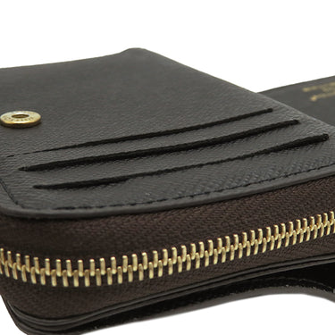 ルイヴィトン LOUIS VUITTON ポルトフォイユ ルー M81461 モノグラムリバース レザー モノグラムリバース 二つ折り財布 ゴールド金具 茶 コンパクト財布 ラウンドファスナー