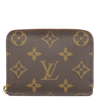 ルイヴィトン LOUIS VUITTON ジッピー コイン パース M60067 モノグラム モノグラムキャンバス コインケース ゴールド金具 茶 小銭入れ コンパクト財布