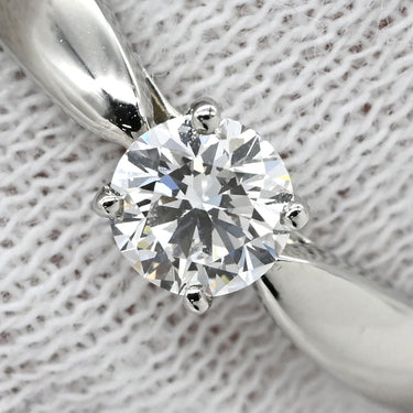 ティファニー Tiffany & Co ハーモニー ソリティア ダイヤリング プラチナシルバー Pt950 ダイヤモンド リング 指輪 T＆Co. 一粒 1P 0.29ct 12号
