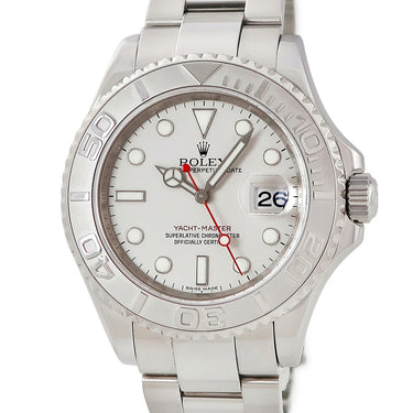 腕時計 ロレックス ROLEX ヨットマスター ロレジウム 16622 G番 自動巻き メンズ G番 Pt950×SS コンビ 赤針 ベンツ針 デイト