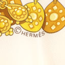 エルメス HERMES カレ90 CARRE ホワイト×ブルー×ゴールド シルク スカーフ 【 KOSMIMA/コスミマ 】