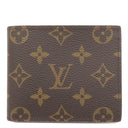 ルイヴィトン LOUIS VUITTON マルコ NM M62288 モノグラム モノグラムキャンバス 二つ折り財布 ゴールド金具 茶 イニシャル刻印有り