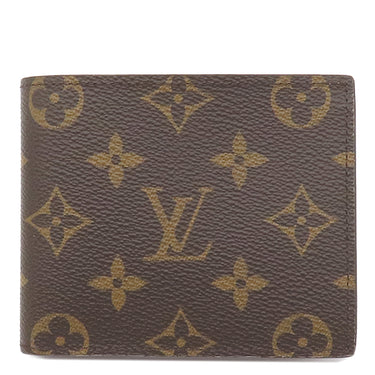 ルイヴィトン LOUIS VUITTON マルコ NM M62288 モノグラム モノグラムキャンバス 二つ折り財布 ゴールド金具 茶 イニシャル刻印有り