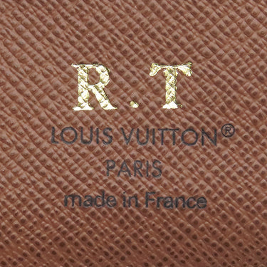 ルイヴィトン LOUIS VUITTON マルコ NM M62288 モノグラム モノグラムキャンバス 二つ折り財布 ゴールド金具 茶 イニシャル刻印有り