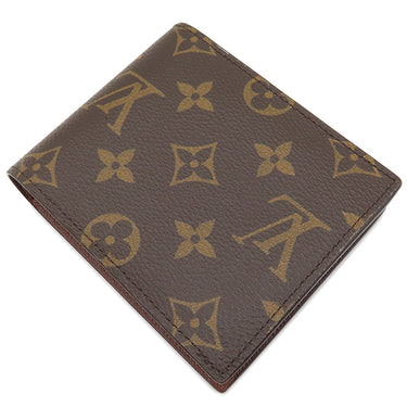 ルイヴィトン LOUIS VUITTON マルコ NM M62288 モノグラム モノグラムキャンバス 二つ折り財布 ゴールド金具 茶 イニシャル刻印有り