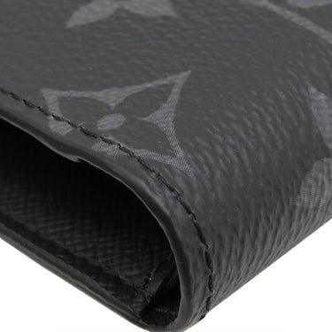ルイヴィトン LOUIS VUITTON ポルトフォイユ マルコ NM M62545 モノグラムエクリプス モノグラムキャンバス モノグラムエクリプス 二つ折り財布 黒 グレー イニシャル刻印あり