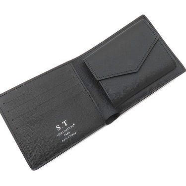 ルイヴィトン LOUIS VUITTON ポルトフォイユ マルコ NM M62545 モノグラムエクリプス モノグラムキャンバス モノグラムエクリプス 二つ折り財布 黒 グレー イニシャル刻印あり