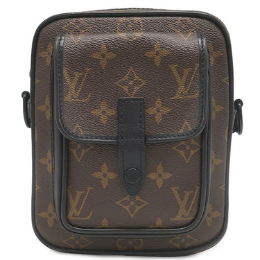 ルイヴィトン LOUIS VUITTON クリストファー ウェアラブル M69404 モノグラムマカサー モノグラムマカサー ショルダーバッグ ブラック金具 茶 黒 クロスボディ 斜め掛け