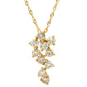 ノンブランド NON BRAND ダイヤペンダント イエローゴールド K18YG ダイヤモンド ネックレス Au750 18K 18金 YG 0.50ct クラスター スクリューチェーン