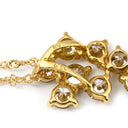 ノンブランド NON BRAND ダイヤペンダント イエローゴールド K18YG ダイヤモンド ネックレス Au750 18K 18金 YG 0.50ct クラスター スクリューチェーン