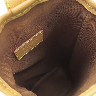 ルイヴィトン LOUIS VUITTON フォールド ミー ポーチ M80874 モノグラム モノグラムキャンバス ショルダーバッグ ゴールド金具 ポシェット 茶