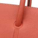 エルメス HERMES シャドーバーキン25 サンギーヌ ヴォースイフト ハンドバッグ シルバー金具 赤