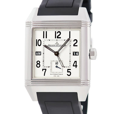 腕時計 ジャガールクルト JAEGER LECOULTRE レベルソ スクアドラ ホームタイム Q7008420 230.8.77 自動巻き メンズ 回転 2タイム GMT スクエア