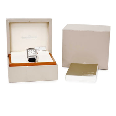 腕時計 ジャガールクルト JAEGER LECOULTRE レベルソ スクアドラ ホームタイム Q7008420 230.8.77 自動巻き メンズ 回転 2タイム GMT スクエア