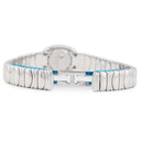 腕時計 カルティエ Cartier ミニベニュワール W15189L2 クオーツ レディース K18WG無垢 アイボリー ローマン オーバル 青針
