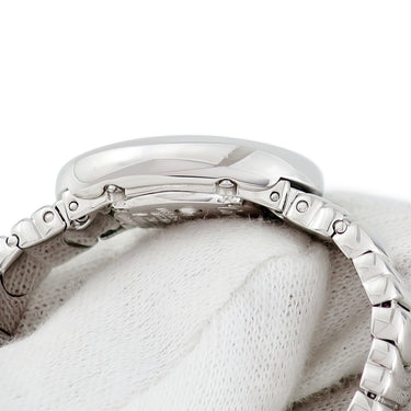 腕時計 カルティエ Cartier ミニベニュワール W15189L2 クオーツ レディース K18WG無垢 アイボリー ローマン オーバル 青針