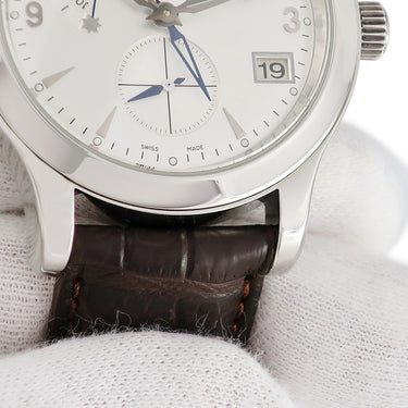 腕時計 ジャガールクルト JAEGER LECOULTRE マスター ホームタイム Q1628420 147.8.05.S 自動巻き メンズ デュアルタイム スモールセコンド