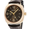 腕時計 パネライ PANERAI ラジオミール 8デイズ GMT オロロッソ PAM00395 O番 手巻き メンズ O番 K18RG無垢 ブラウン デイト 限定