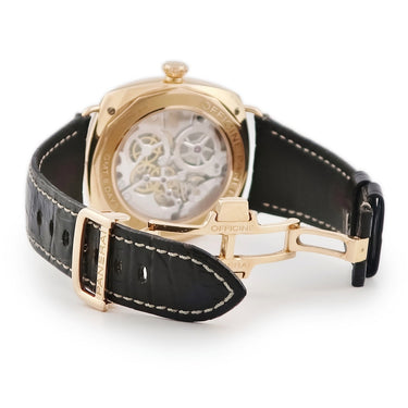 腕時計 パネライ PANERAI ラジオミール 8デイズ GMT オロロッソ PAM00395 O番 手巻き メンズ O番 K18RG無垢 ブラウン デイト 限定