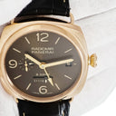 腕時計 パネライ PANERAI ラジオミール 8デイズ GMT オロロッソ PAM00395 O番 手巻き メンズ O番 K18RG無垢 ブラウン デイト 限定