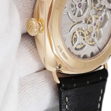 腕時計 パネライ PANERAI ラジオミール 8デイズ GMT オロロッソ PAM00395 O番 手巻き メンズ O番 K18RG無垢 ブラウン デイト 限定