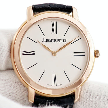 腕時計 オーデマピゲ AUDEMARS PIGUET ジュール オーデマ エクストラフラット 15093OR.OO.A002CR.01 手巻き メンズ K18PG無垢 バー ローマン