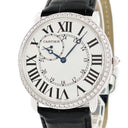 腕時計 カルティエ Cartier ロンド ルイ カルティエ WR007002 手巻き メンズ OH済 K18WG無垢 純正ダイヤ ローマン ギョウシェ 青針