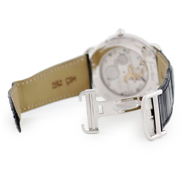 腕時計 カルティエ Cartier ロンド ルイ カルティエ WR007002 手巻き メンズ OH済 K18WG無垢 純正ダイヤ ローマン ギョウシェ 青針