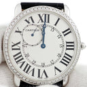 腕時計 カルティエ Cartier ロンド ルイ カルティエ WR007002 手巻き メンズ OH済 K18WG無垢 純正ダイヤ ローマン ギョウシェ 青針