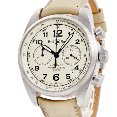 腕時計 ベル&ロス BELL＆ROSS ヴィンテージ 126XL 126.XL 自動巻き メンズ クロノグラフ デイト タキメーター スモールセコンド