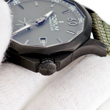腕時計 コルム CORUM アドミラルズカップ レジェンド 42 395.107.98/0617 AV17 自動巻き メンズ ブラックPVD デイト 信号旗 12角形